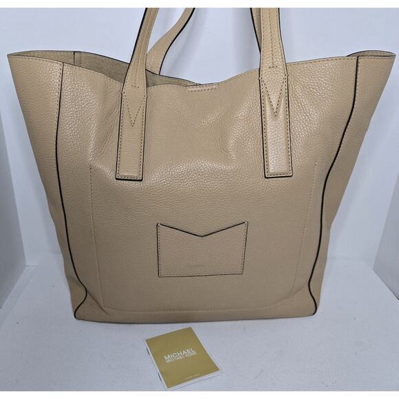 Michael Kors Junie Large Leather Tote Bag Butternut 17x13" - Picture 4 of 12